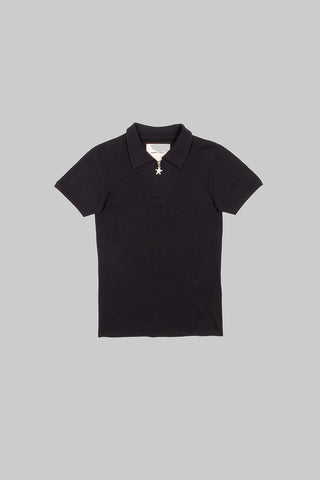 Rib Lemon Polo - Black