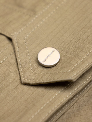 Ripstop Text Logo Jacket - Olive Green
