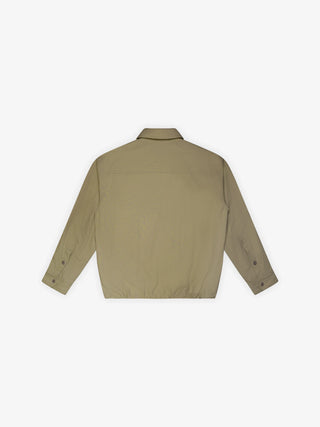 Ripstop Text Logo Jacket - Olive Green