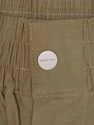 Ripstop Text Logo Shorts - Olive Green