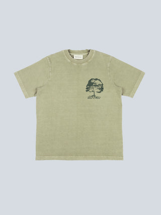 Roots T-Shirt - Washed Olive Green
