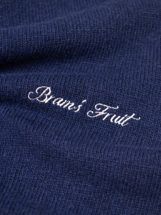 Script Logo Button-up Knit - Navy