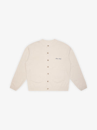 Script Logo Button-up Knit - Sand