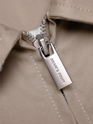 Script Logo Distressed Jacket - Sand