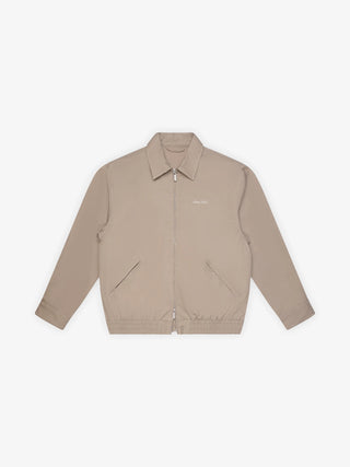 Script Logo Distressed Jacket - Sand