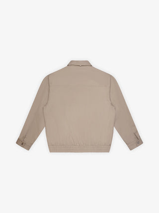 Script Logo Distressed Jacket - Sand