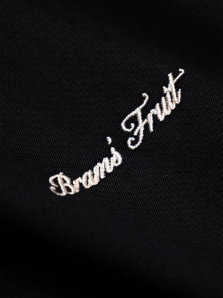 Script Logo Distressed Trench Coat - Black