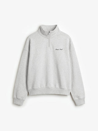 Script Logo Quarter Zip - Beige
