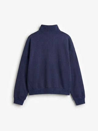 Script Logo Quarter Zip - Midnight Blue