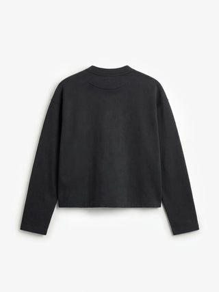Script Logo Cardigan Sweat - Shadow Black