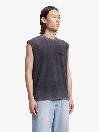 Distressed “F*ck Off I'm Gardening” Sleeveless T-shirt - Shadow Black