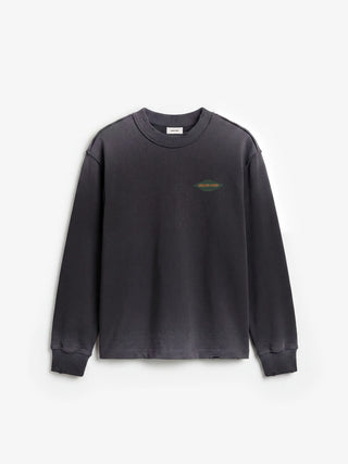 Distressed Leaf Longsleeve - Shadow Black