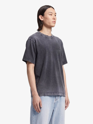Distressed Big Lemon Outline T-shirt - Shadow Black