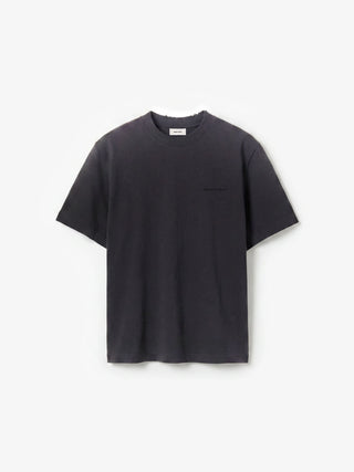 Distressed Big Lemon Outline T-shirt - Shadow Black