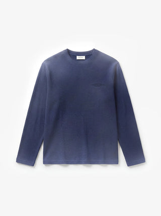 Stamp Waffle Longsleeve - Washed Midnight Blue