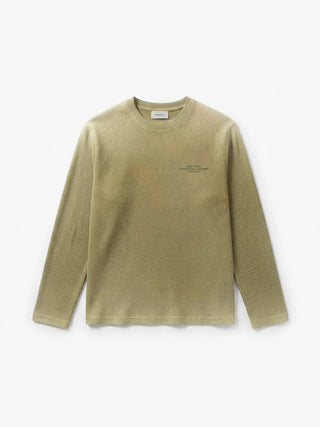 Stamp Waffle Longsleeve - Washed Olive Green