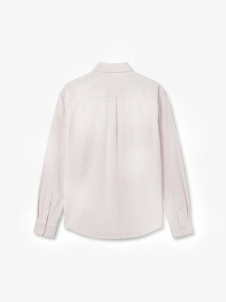 Striped Oxford Shirt distressed Longsleeve  - Sand