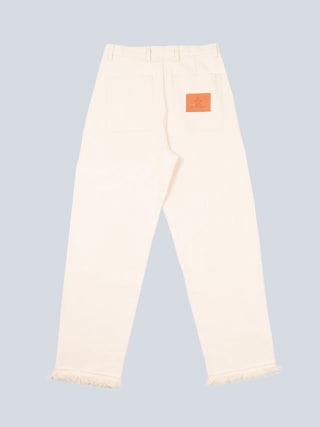 Twill Trousers Distressed - Beige
