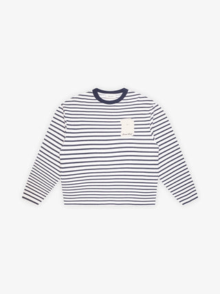 Varsity Striped Longsleeve - Navy