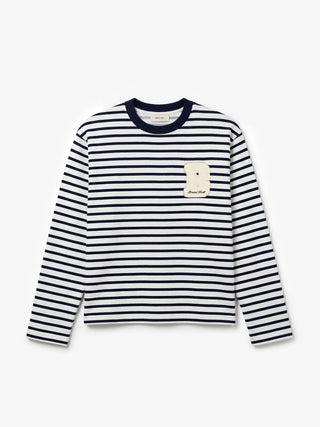 Varsity Striped Longsleeve - Navy