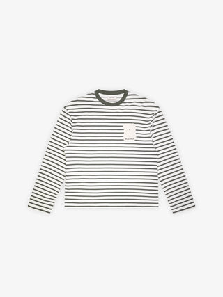 Varsity Striped Longsleeve - Olive Green
