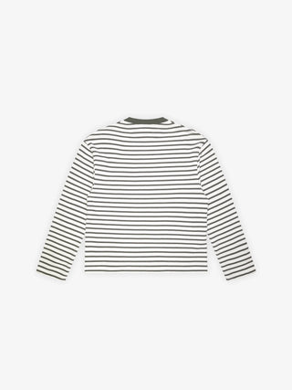 Varsity Striped Longsleeve - Olive Green