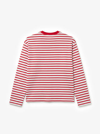 Varsity Striped Longsleeve - Washed Red