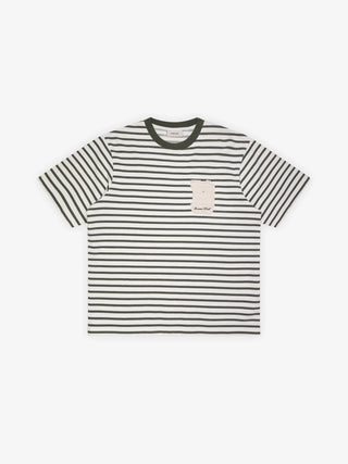 Varsity Striped T-shirt - Olive Green