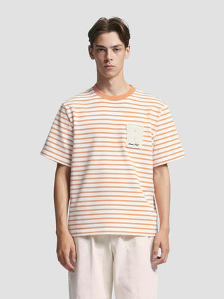 Varsity Striped T-shirt - Orange