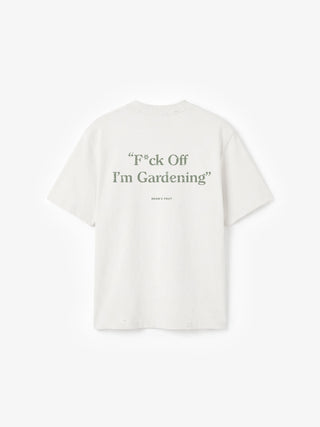 Distressed “F*ck Off I'm Gardening” T-Shirt - White