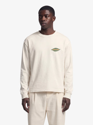 Distressed Leaf Longsleeve - Off White