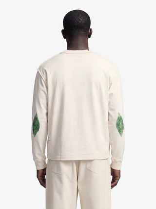 Distressed Leaf Longsleeve - Off White