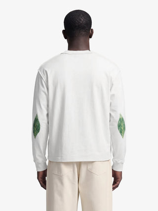 Distressed Leaf Longsleeve - Off White