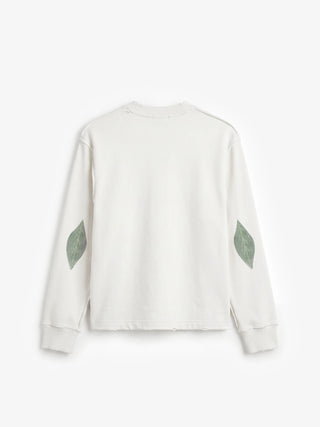 Distressed Leaf Longsleeve - Off White