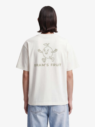 Distressed Big Lemon Outline T-shirt - White