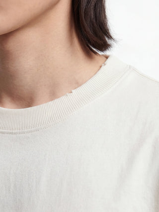 Distressed Big Lemon Outline T-shirt - White