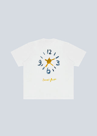 Clock Acrylic T-Shirt - White