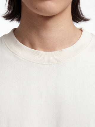 Distressed Script Logo Longsleeve - Off White