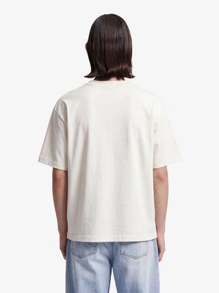 Distressed Script Logo T-shirt - Off White