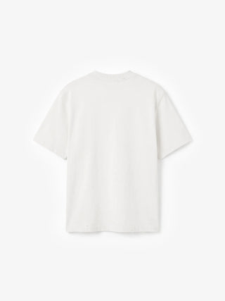 Distressed Script Logo T-shirt - Off White