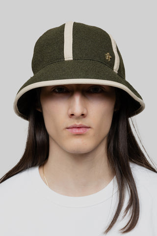 Wool Two-Tone Bucket Hat - Green