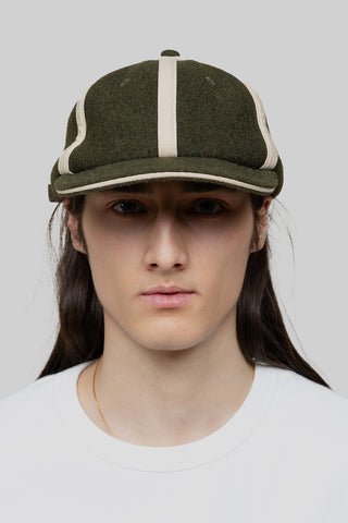 Wool Two-Tone Cap - Green