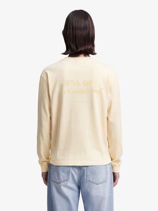Distressed “F*ck Off I'm Gardening” Longsleeve - Banana Yellow