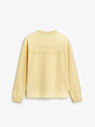 Distressed “F*ck Off I'm Gardening” Longsleeve - Banana Yellow