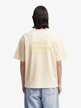 Distressed “F*ck Off I'm Gardening”T-shirt - Banana Yellow