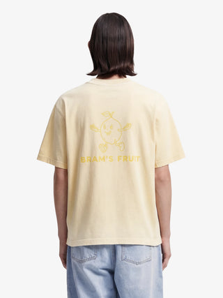 Distressed Big Lemon Outline T-shirt - Banana Yellow