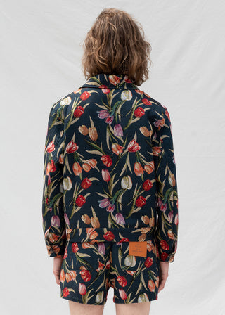 Flower Jacket - Dark Navy