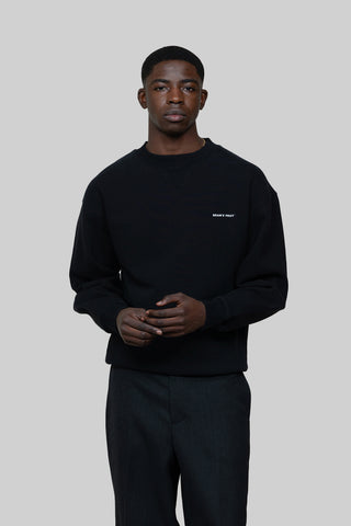 Eyelet Crewneck - Black