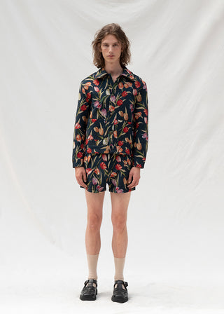 Flower Jacket - Dark Navy