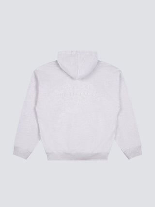Cut & Sew Quarter Zip Hoodie - Grey Melange